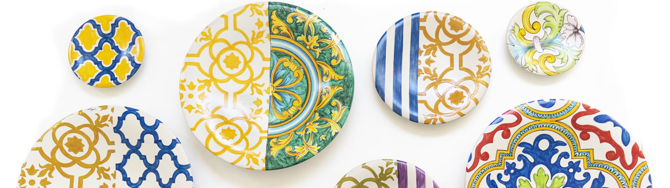 DECORATED CERAMIC MAJOLICA TILES - ZAGARA